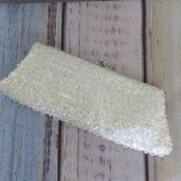 Vintage 80's/90's sequin clutch or shoulder bag… - Picture 1 of 4